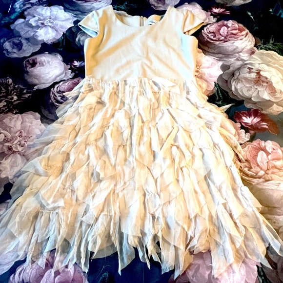 Jouvana London beige feathered dress (8) - Picture 3 of 16